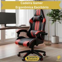 Cadeira Gamer Ergonômica Executiva Escritório Reclinável Ajustável Profissional Confortável Rodinha Apoio