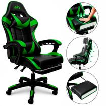 Cadeira Gamer Ergonômica Reclinável com Apoio para os Pés material sintético Sintético Premium 135kg