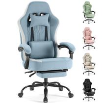 Cadeira Gamer Ergonômica Sweetcrispy com Descanso para Pés Azul Cadeira Gamer Ergonômica Sweetcrispy com Descanso para Pés Azul