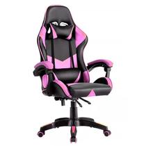 Cadeira Gamer Ergonômica Top Escritório Rosa estofado sintético reclinável - Best Chair