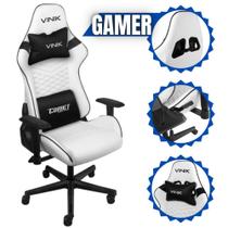 Cadeira Gamer Escritório Branco / White Comet CGC20B de Alta Qualidade Com Ergonomia Ajustável + Apoio Lombar e de Braços