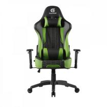 Cadeira Gamer Escritório Confortável Fortrek Cruiser Preta Verde Egonômica Com Inclinação
