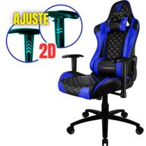 Cadeira Gamer Escritório de Alto Conforto Com Almofadas Ergonômicas e Altura Ajustável Azul