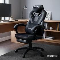 Cadeira Gamer Escritório Ergonomica Couro Pu Molas Ensacadas Reclinável Apoio De Pé Função Massagem Bmg2 Belmóveis