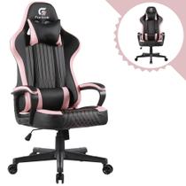 Cadeira Gamer Escritório Fortrek Cruiser Alto Conforto com Almofadas Ergonômicas para Pescoço e Lombar Regulagem para Altura e Braço Cor Vermelho e Preto Até 120Kg