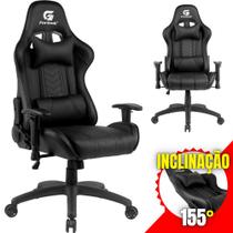 Cadeira Gamer Escritório Inteira Preta Fortrek Black Hawk de Alta Qualidade Com Ergonomia Ajustável + Apoio Lombar e de Braços