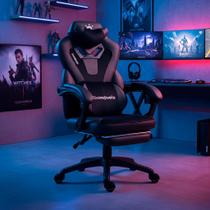 Cadeira Gamer Escritório Material Sintético Pu Black Molas Ensacadas Reclinável Apoio De Pé Função Massagem Bmg2 Belmóveis Cadeira Gamer Escritório Material Sintético Pu Black Molas Ensacadas Reclinável Apoio De Pé Função Massagem Bmg2 Belmóveis