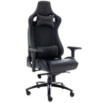 Cadeira Gamer Escritório Presidente premium Preta Suporta Até 180kg Com Base De Metal Clanm e Alto Conforto