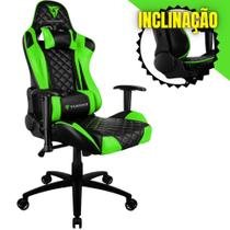 Cadeira Gamer Escritório ThunderX3 Giratória com Rodinhas Apoio para Cabeça e Apoios de Braços 2D - Verde Cadeira Gamer Escritório ThunderX3 Giratória com Rodinhas Apoio para Cabeça e Apoios de Braços 2D - Verde