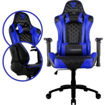Cadeira Gamer Escritório ThunderX3 Tgc12 Encosto Reclinável material sintético de Alta Qualidade Cor Azul