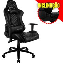 Cadeira Gamer Escritório ThunderX3 Tgc12 Encosto Reclinável material sintético de Alta Qualidade Cor Preto