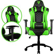 Cadeira Gamer Escritório ThunderX3 Tgc12 Encosto Reclinável material sintético de Alta Qualidade Cor Verde