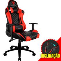 Cadeira Gamer Escritório ThunderX3 Tgc12 Encosto Reclinável material sintético de Alta Qualidade Cor Vermelho