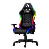 Cadeira Gamer Fox Racer RGB com Iluminação Led Preto Cadeira Gamer Fox Racer RGB com Iluminação Led Preto
