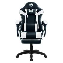 Cadeira Gamer Fox Racer Zerda Branca com Apoio de Pés Cadeira Gamer Fox Racer Zerda Branca com Apoio de Pés