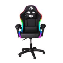 Cadeira Gamer Fox Rgb Racer Nordic Encostos Ajustável Preto