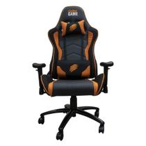 Cadeira Gamer Gc400 Estofado Em material sintético 120Kg Preto E Laranja - OEX GAME