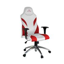 Cadeira Gamer Giratória Base Alumínio Martiflex Branco/Vermelho