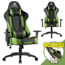 Cadeira Gamer Giratória Com Almofadas Ergonômicas para Lombar e Pescoço e Altura Ajustável de material sintético Boa Para Jogar por Horas Cor Preto e Vermelho