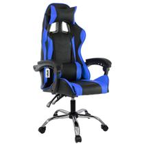 Cadeira Gamer Giratória Com Rodinhas CG1.08 Azul