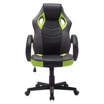Cadeira Gamer Giratória Confortável Preto e Verde