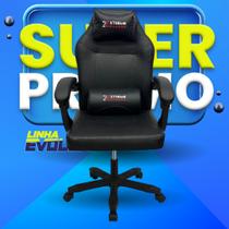 Cadeira Gamer Giratória Ergonômica XTreme Gamers Supra Preta Gaming Com Inclinação e Conforto - Evolux
