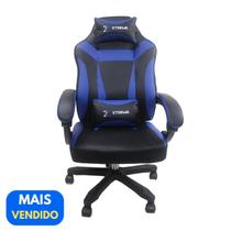 Cadeira Gamer Giratória Gamer XTreme Gamers Supra Preta e Azul Gaming - EVOLUX