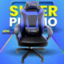 Cadeira Gamer Giratória Gamer XTreme Gamers Supra Preta e Azul Gaming - LinhaEvolux