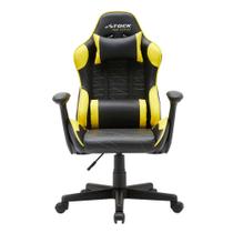 Cadeira Gamer Giratória Infantil Stock Car BlumeOffice Poliuretano (PU) Preto e Amarelo Base Rodízio