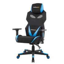 Cadeira Gamer Giratória Pro Gamer Z em Poliuretano (PU) Preto e Azul Base Rodízio Preta e Az