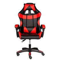 Cadeira Gamer Giratoria Youtuber Vermelha Estofamento material sintético