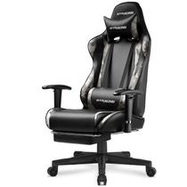 Cadeira Gamer GTRACING com Apoio para Pés, Cadeira Ergonômica para Computador, Ajuste de Altura, Reclinável, Giratória com Encosto de Cabeça e Lombar (Camuflado)