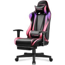 Cadeira Gamer GTRACING com Apoio para Pés, Cadeira Ergonômica para Computador, Ajuste de Altura, Reclinável, Giratória com Encosto de Cabeça e Lombar (Colorida)
