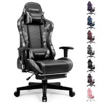 Cadeira Gamer GTRACING com Apoio para Pés, Caixas de Som, Bluetooth, Música, Ergonômica, Resistente para Computador e Escritório