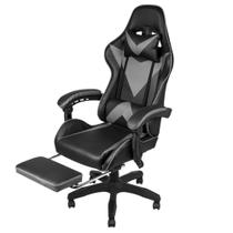 Cadeira Gamer Hawker em material sintético Preto e Cinza - 61951