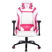 Cadeira Gamer Husky Gaming Avalanche, Rosa e Branco, Com Almofadas, Reclinável, Descanso de Braço 3D - HAV-PW