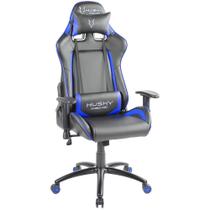 Cadeira Gamer Husky Gaming Blizzard, Preto e Azul, Com Almofadas, Reclinável, Descanso de Braço 2D - HBL-BB