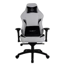 Cadeira Gamer Husky Saucer, Até 150Kg, Braço 4D, Almofadas de Apoio, Massageador de Lombar, Reclinável 135º, Tecido, Cinza - HCG800CZT
