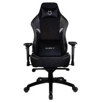 Cadeira Gamer Husky Saucer, Até 150Kg, Braço 4D, Almofadas de Apoio, Massageador de Lombar, Reclinável 135º, Tecido, Preta - HCG800PTT