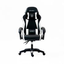 Cadeira Gamer Husky Storm 100, Até 120kg, Almofadas, Reclinável 130º, PU, Preta E Branca - HCG100PTBR