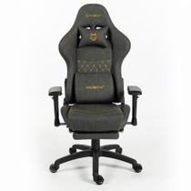 Cadeira Gamer Husky Tempest 4D, Até 145kg, Braços 4D, Almofadas, Reclinável 150º, PU, Descanso para Pés, Cinza - HCG700CZ4D