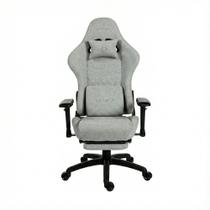 Cadeira Gamer Husky Tempest 4D, Até 145kg, Braços 4D, Almofadas, Reclinável 150º, Tecido, Descanso para Pés, Cinza Tecido - HCG700CZT4D