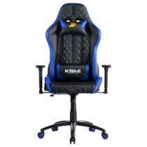 Cadeira Gamer KBM! GAMING Hailstorm CG450, Preta e Azul, Com Almofadas, Reclinável, Descanso de Braço 2D - KGCG450PTAZ