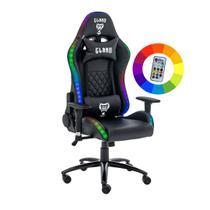 Cadeira gamer king preto e luzes em rgb clanm Cadeira gamer king preto e luzes em rgb clanm