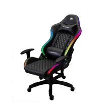 Cadeira Gamer Led RGB Preta Estofada Poliuretano GRP
