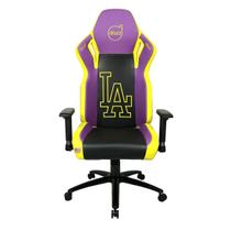 Cadeira Gamer Los Angeles Ergonômica Regulável Roxo E Amarelo Dazz