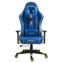Cadeira Gamer MaxRacer Tactical CBF Azul Amarelo Licenciada