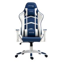Cadeira Gamer MX5 Giratória Branco e Azul Marinho - MYMAX