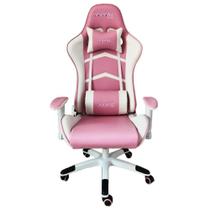 Cadeira Gamer MX5 Giratoria Branco e Rosa MYMAX