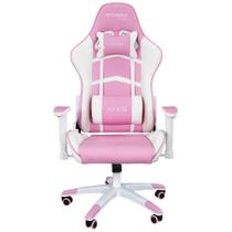 Cadeira Gamer MX5 Giratoria Branco e Rosa - MYMAX